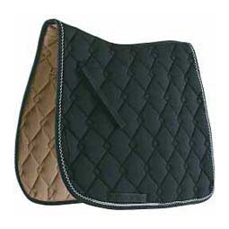 Ecole Double Diamond Dressage English Saddle Pad Black/Silver - Item # 36643