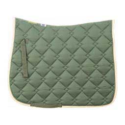 Ecole Double Diamond Dressage English Saddle Pad Sage/Cream - Item # 36643