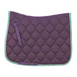 Ecole Double Diamond Dressage English Saddle Pad Purple/Silver/Mint - Item # 36643