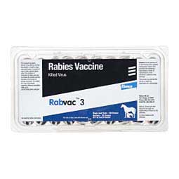 Rabvac 3 Rabies Vaccine for Dogs, Cats and Horses 50 x 1 dose vials - Item # 36765