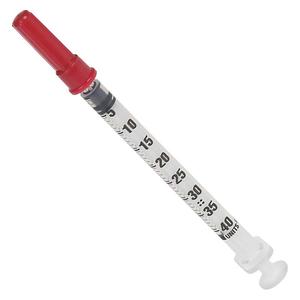 Single Use U-40 Insulin Syringe with Needle for Animal Use 1 ct (1 cc w 28 ga x 1/2 in) - Item # 37012