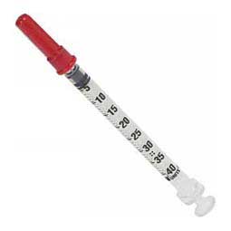 U-40 Insulin Syringe with Needle for Animal Use 1 ct (1 cc w 28 ga x 1/2'') - Item # 37012
