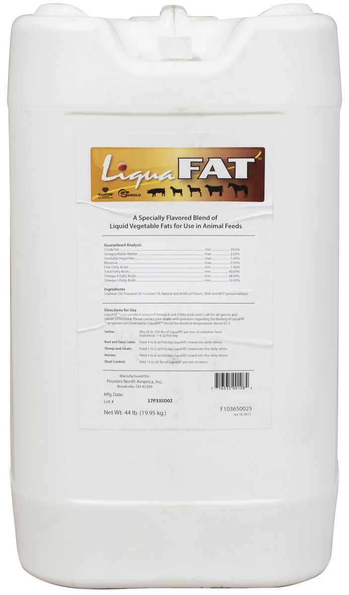 LiquaFAT Vegetable Fats for Animal Feed Sunglo Feeds - Skin Coat