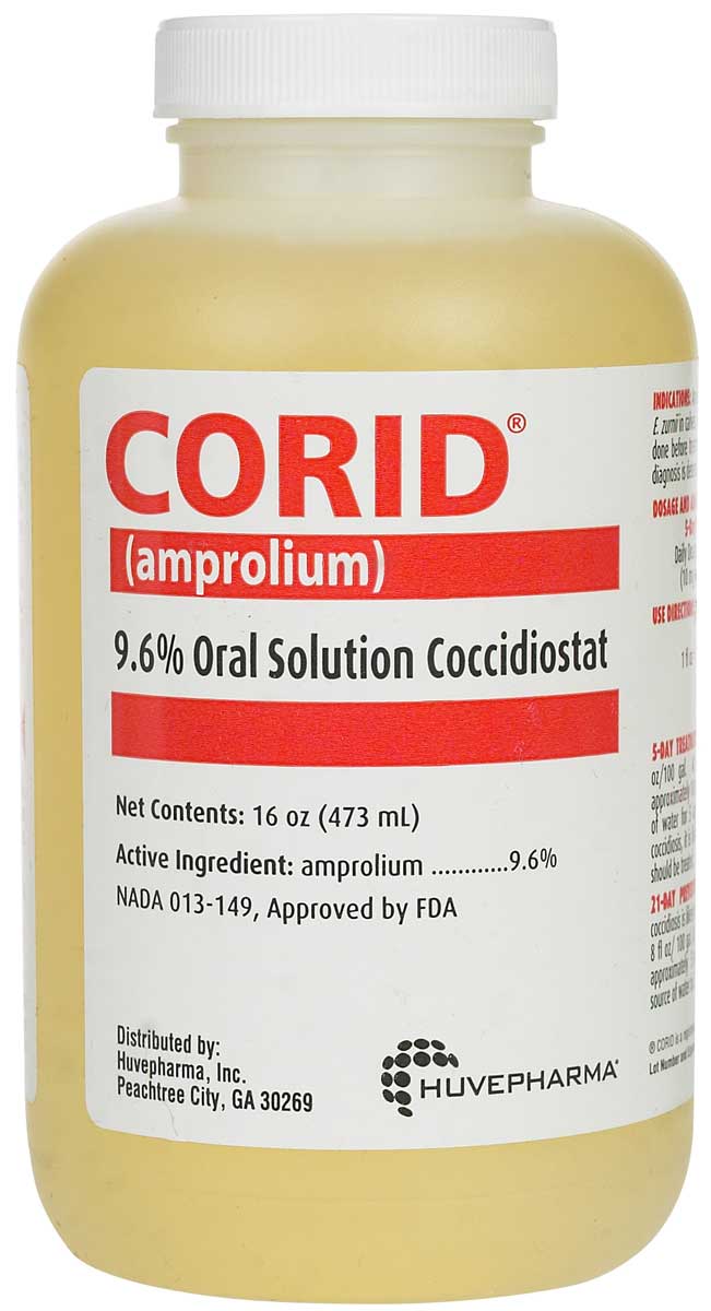 Corid 9.6% Oral Solution Coccidiostat for Calves Huvepharma - Valley ...
