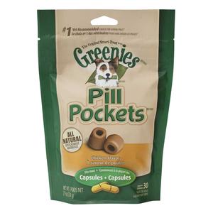 All Natural Greenies Pill Pockets Capsules for Dogs Chicken 30 ct - Item # 38036