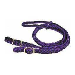 Braided Barrel Racing Horse Reins Purple/Black - Item # 39056