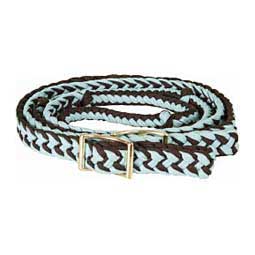 Braided Barrel Racing Horse Reins Turquoise/Brown - Item # 39056