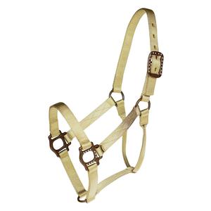 Antique Dot Nylon Horse Halter Tan - Item # 39070