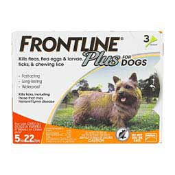 Frontline Plus for Dogs 3 doses (8 wks or older, 5-22 lbs) - Item # 39405