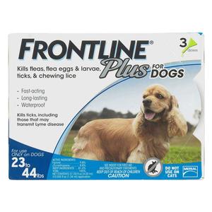 Frontline Plus for Dogs 3 doses (23-44 lbs) - Item # 39406