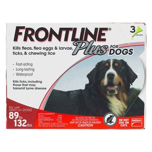 Frontline Plus for Dogs 3 doses (89-132 lbs) - Item # 39408