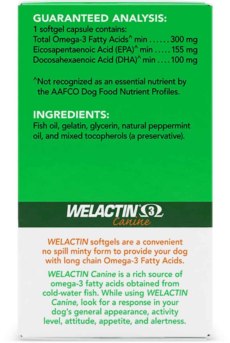 Valley Vet Welactin Omega-3 Skin and Coat Softgel Capsules for