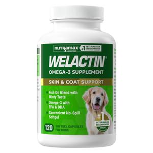 Welactin Omega-3 Skin and Coat Softgel Capsules for Dogs 120 ct - Item # 39527