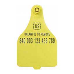 840 USDA Panel Blank XL Cattle ID Ear Tags w/ Male Buttons Yellow - Item # 39573