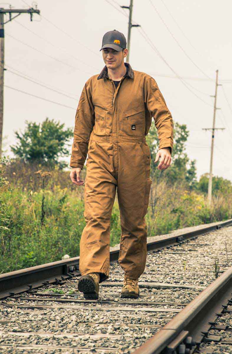 Deluxe Insulated Mens Coveralls - Short Berne Apparel - Mens Clothing