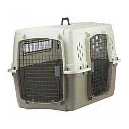 Double Door Portable Plastic Pet Crate 33'' x 22'' x 23'' - Item # 40193