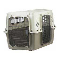 Double Door Portable Plastic Pet Crate 37'' x 24'' x 26'' - Item # 40194