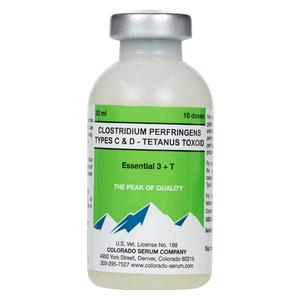 Essential 3+T (CD&T) Cattle, Sheep, Goat and Swine Vaccine 10 dose - Item # 40273
