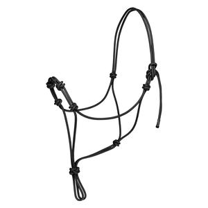 Silver Tip 4 Knot Rope Horse Halter Black - Item # 40560