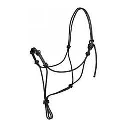 Silver Tip 4 Knot Rope Horse Halter Black - Item # 40560