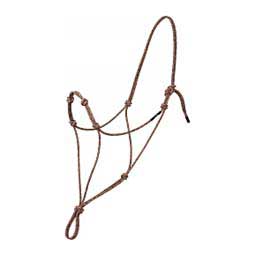 Silver Tip 4 Knot Rope Horse Halter Burgunday/Tan - Item # 40560