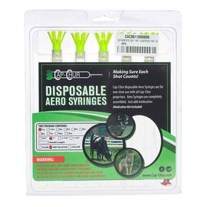 Cap-Chur Disposable Aero Syringes with Grit Blasted Needles 1 cc x 1 in grit blasted needle (5 ct) - Item # 40669