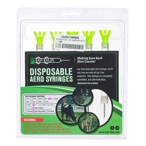 Cap-Chur Disposable Aero Syringes with Grit Blasted Needles 4 cc x 1 in grit blasted needle (5 ct) - Item # 40672