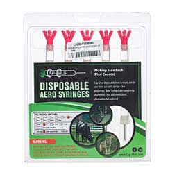 Cap-Chur Disposable Aero Syringes w/ Grit Blasted Needles 5 cc x 1 in grit blasted needle (5 ct) - Item # 40673
