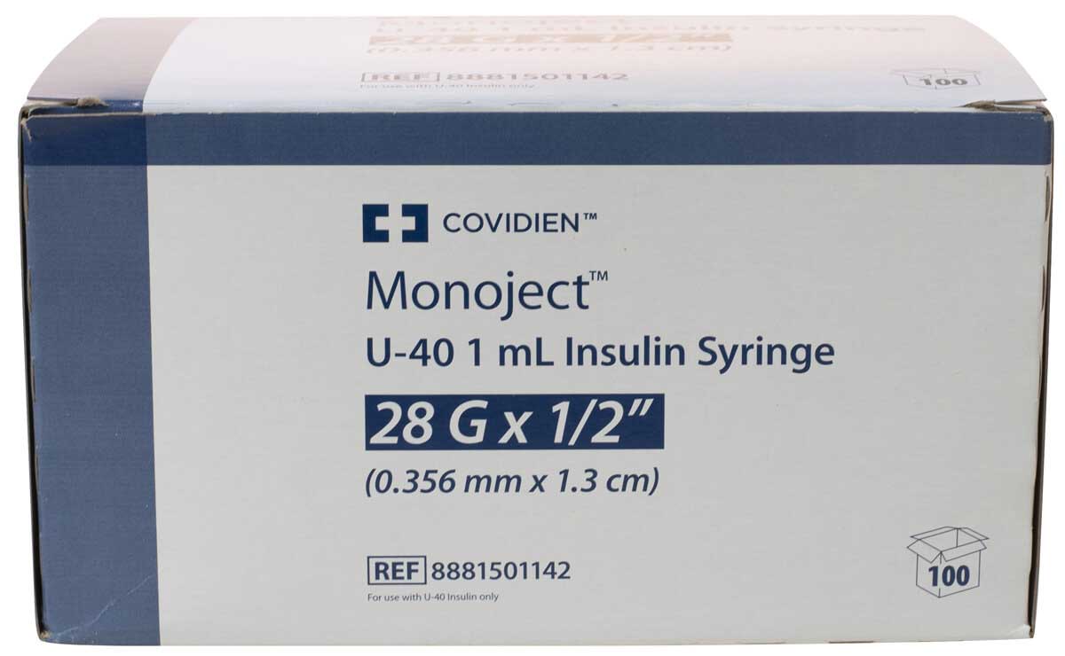 U 40 Insulin Syringe With Needle For Animal Use Covidien Syringes Disposable Needles Syringes