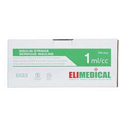 U-40 Insulin Syringe with Needle for Animal Use 100 ct (1 cc w 28 ga x 1/2'') - Item # 40695