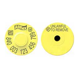 840 USDA - Small ID Tags with Buttons Yellow - Item # 40708