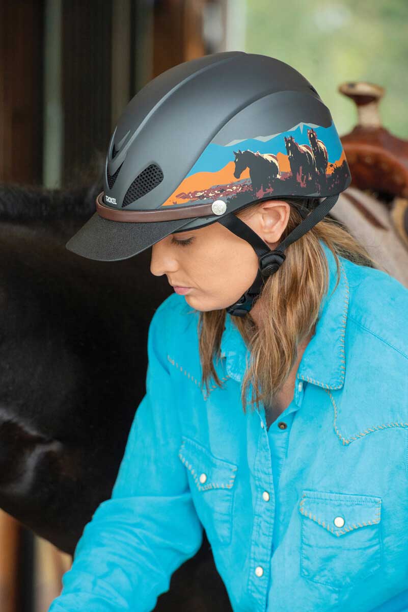 TROXEL LIBERTY LOW PROFILE BLACK ENGLISH AND WESTERN SAFETY RIDING HELMET HORSE 