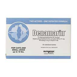 Denamarin Liver Health Coated Tablets for Dogs and Cats 90 mg/30 ct (small dog/cat up to 12 lbs) - Item # 40871
