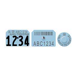 Swine Premises Numbered PIN Tags for Culled Breeding Swine Blue - Item # 40993