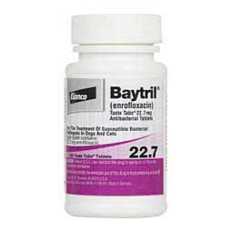 Baytril Antibacterial Taste Tabs for Dogs and Cats 22.7 mg 100 ct - Item # 409RX