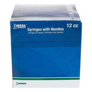 Ideal Disposable Syringes with Needles 100 ct (12 cc w/ 18 ga x 1 in) - Item # 41453