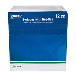 Ideal Disposable Syringes with Needles 100 ct (12 cc w/20 ga x 1 1/2'') - Item # 41455