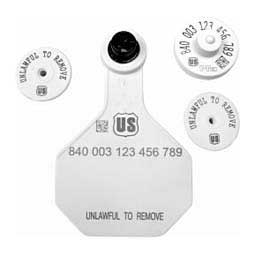840 USDA HDX EID Ear Tags + Medium Blank Matched Set White - Item # 41507