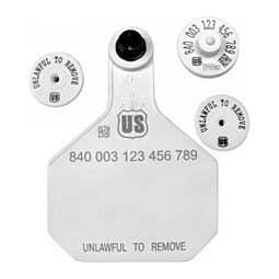 840 USDA HDX EID Ear Tags + Large Blank Matched Set White - Item # 41509