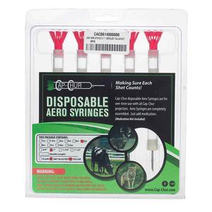 Cap-Chur Disposable Aero Syringes with Grit Blasted Collared Needles 5 cc x 1 in (5 ct) - Item # 41518