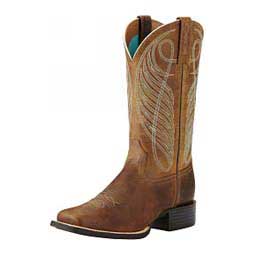 Round Up Wide Square Toe 11-in Cowgirl Boots Powder Brown - Item # 41762
