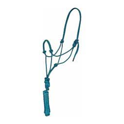 Economy Rope Halter w/Lead Teal/Black - Item # 41974