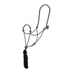 Economy Rope Halter w/Lead Black/Turquoise/White - Item # 41974