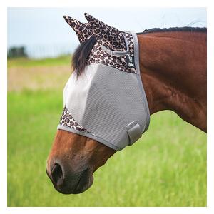 Crusader Patterned Horse Fly Mask with Ears Leopard - Item # 41981