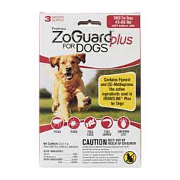 ZoGuard Plus for Dogs 3 doses (45-88 lbs) - Item # 42133