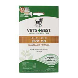 Vet's Best Natural Flea & Tick Spot-On 17.7 ml (3-8 doses) - Item # 42154