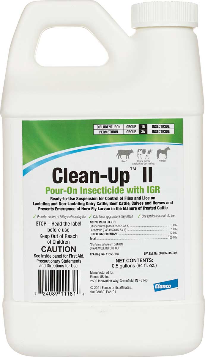 Valley Vet - Clean-Up II Pour-On Insecticide with IGR Elanco Animal ...