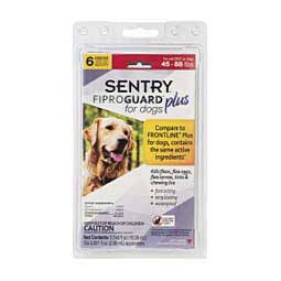 Sentry FiproGuard Plus Dog Flea & Tick Spot-On 6 doses (45-88 lbs) - Item # 42166