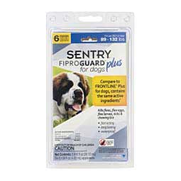 Sentry FiproGuard Plus Dog Flea & Tick Spot-On 6 doses (89-132 lbs) - Item # 42167
