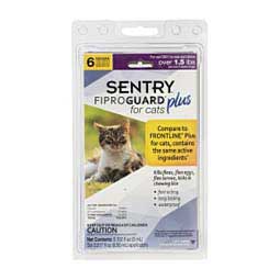Sentry FiproGuard Plus Cat Flea & Tick Spot-On 6 doses (over 1.5 lbs) - Item # 42168